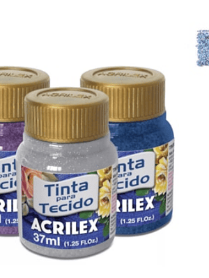 TINTA TECIDO GLITTER AZUL