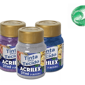TINTA TECIDO GLITTER VERDE 