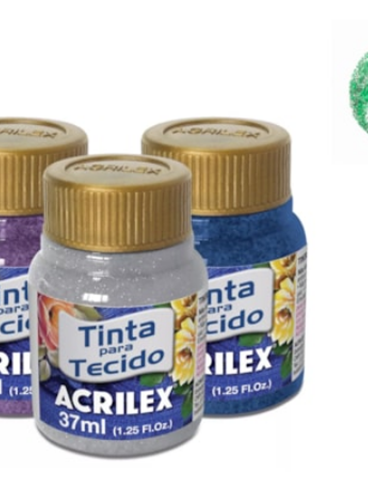TINTA TECIDO GLITTER VERDE  1