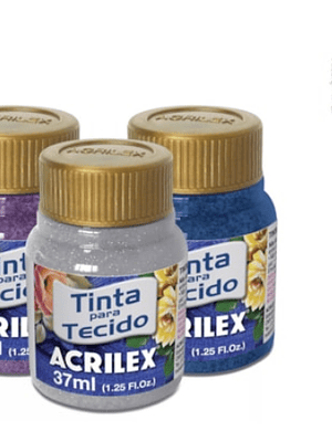 TINTA TECIDO GLITTER PRATA 