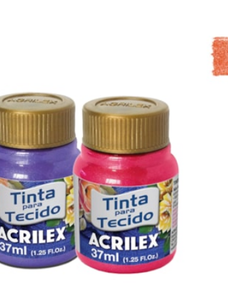 TINTA TECIDO METALICA LARANJA  1