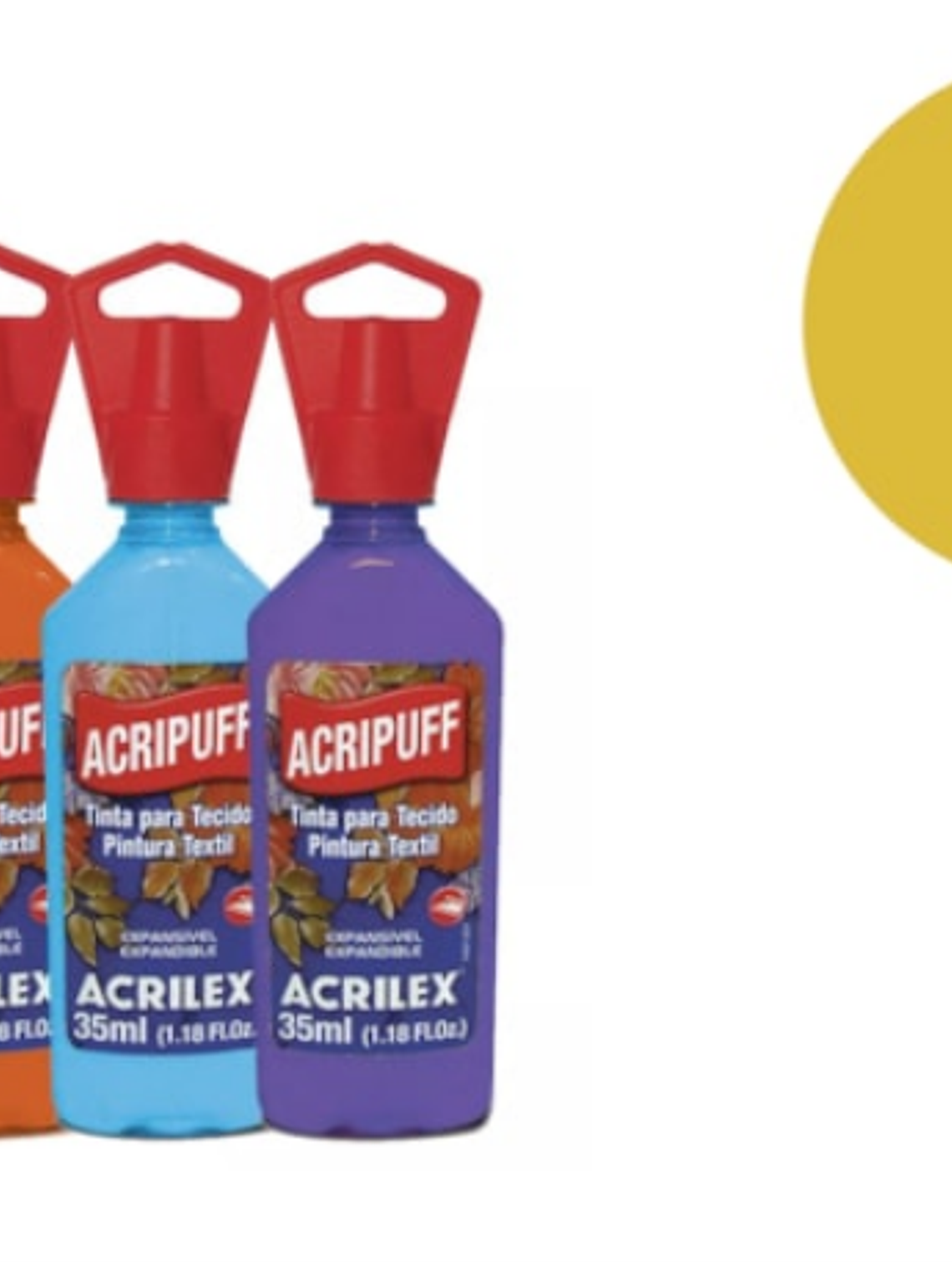 TINTA TECIDO ACRIPUFF AMARELO OURO  1