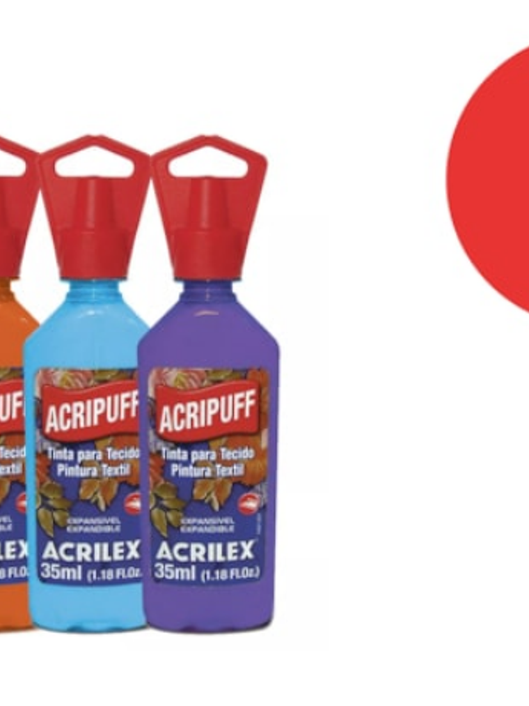 TINTA TECIDO ACRIPUFF VERMELHO VIVO  1