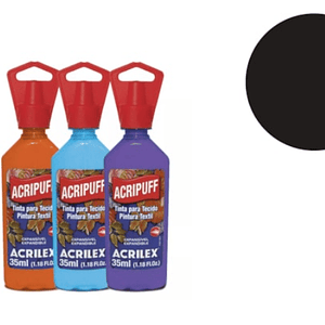 TINTA TECIDO ACRIPUFF PRETO 