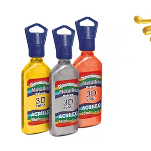 DIMENSIONAL 3D COLOR METALLIC AMARELO