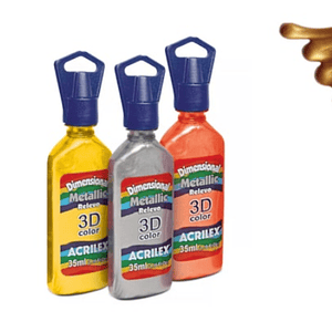 DIMENSIONAL 3D COLOR METALLIC OURO V