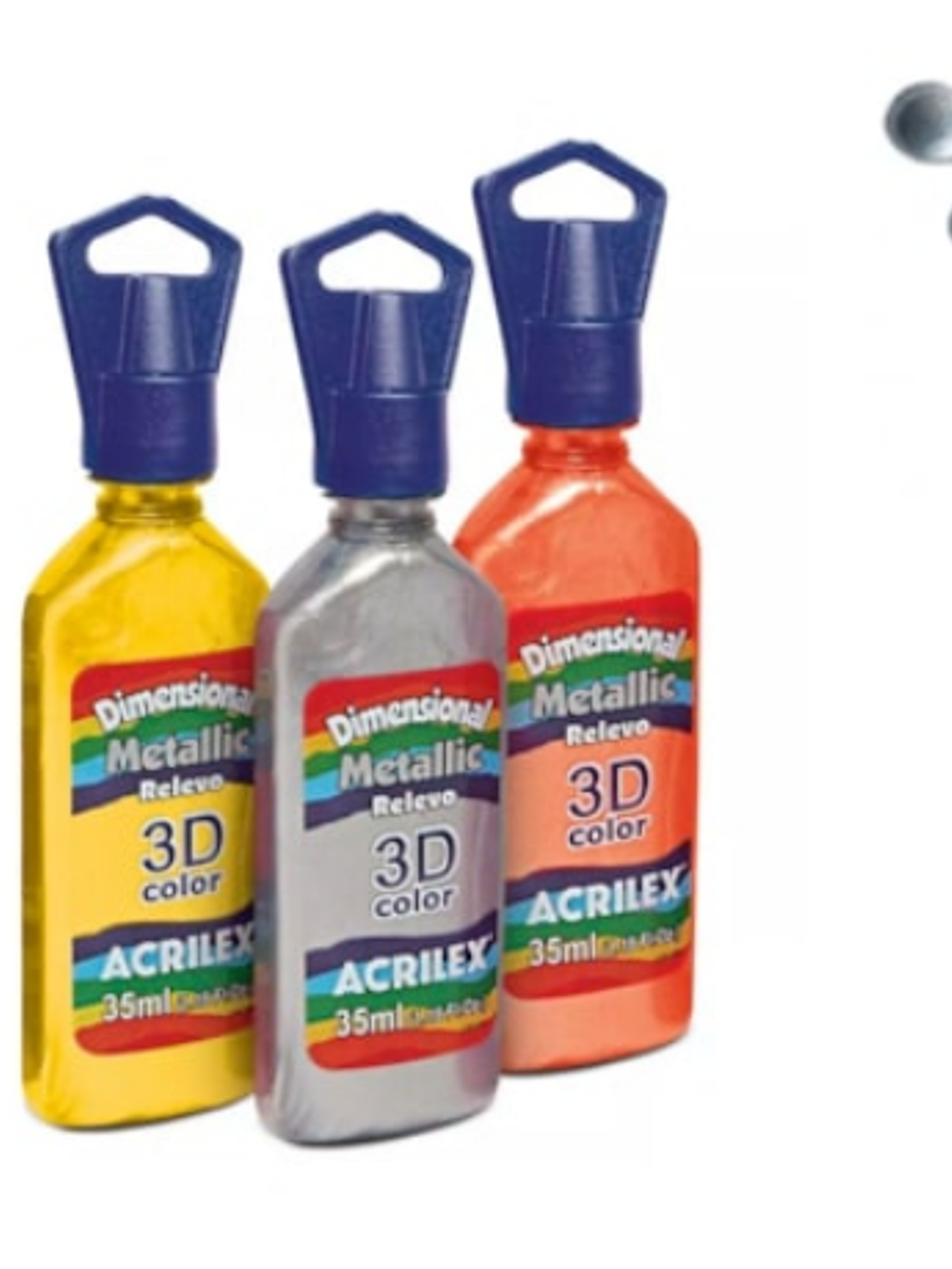 DIMENSIONAL 3D COLOR METALLIC PRATA 1