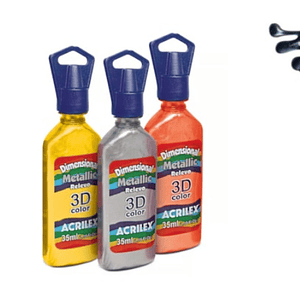 DIMENSIONAL 3D COLOR METALLIC PRETO