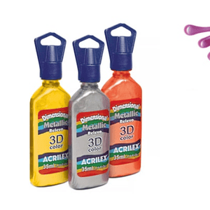 DIMENSIONAL 3D COLOR METALLIC ROSA