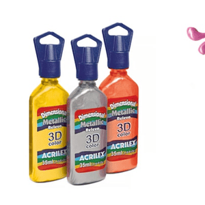 DIMENSIONAL 3D COLOR METALLIC ROSA