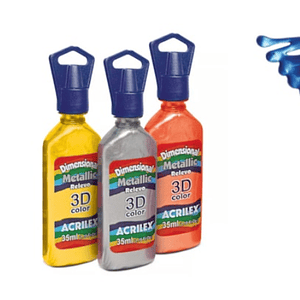 DIMENSIONAL 3D COLOR METALLIC AZUL