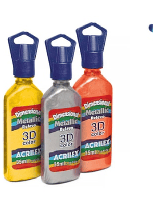 DIMENSIONAL 3D COLOR METALLIC AZUL