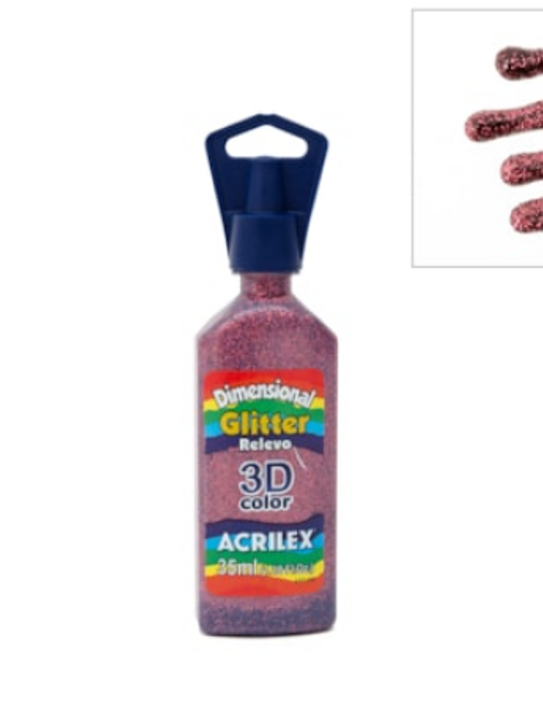 DIMENSIONAL 3D GLITTER ROSE  1