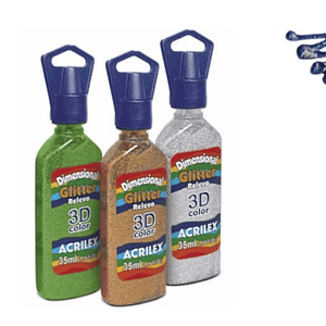 DIMENSIONAL 3D GLITTER AZUL
