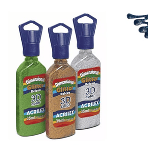 DIMENSIONAL 3D GLITTER AZUL TURQUESA