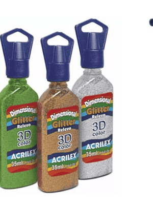 DIMENSIONAL 3D GLITTER AZUL TURQUESA