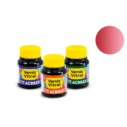 VERNIZ VITRAL 37ML VERMELHO FOGO