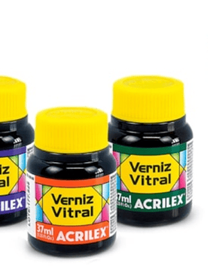 VERNIZ VITRAL 37ML VERMELHO FOGO