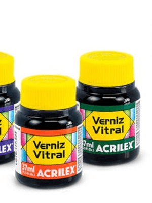 VERNIZ VITRAL 37ML VERMELHO CARMIM