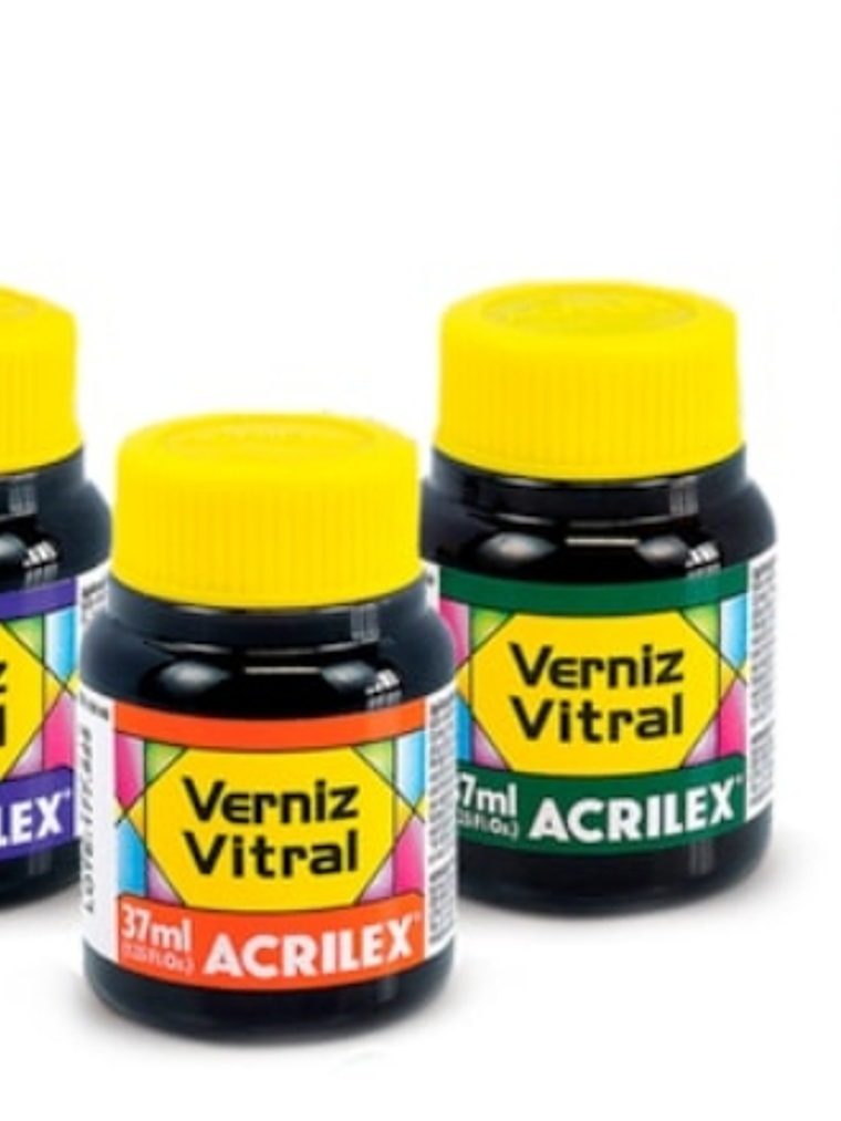 VERNIZ VITRAL 37ML VERMELHO CARMIM 1