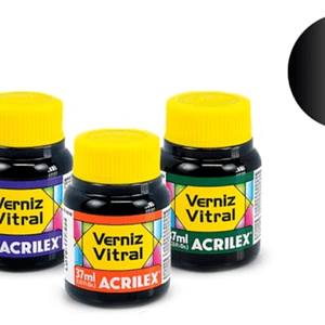 VERNIZ VITRAL 37ML PRETO