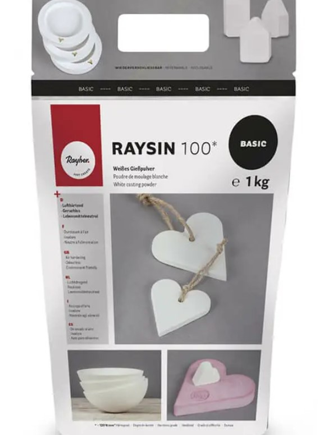 PO CERAMICO RAYSIN 100 WHITE 1KG RAYHER  1