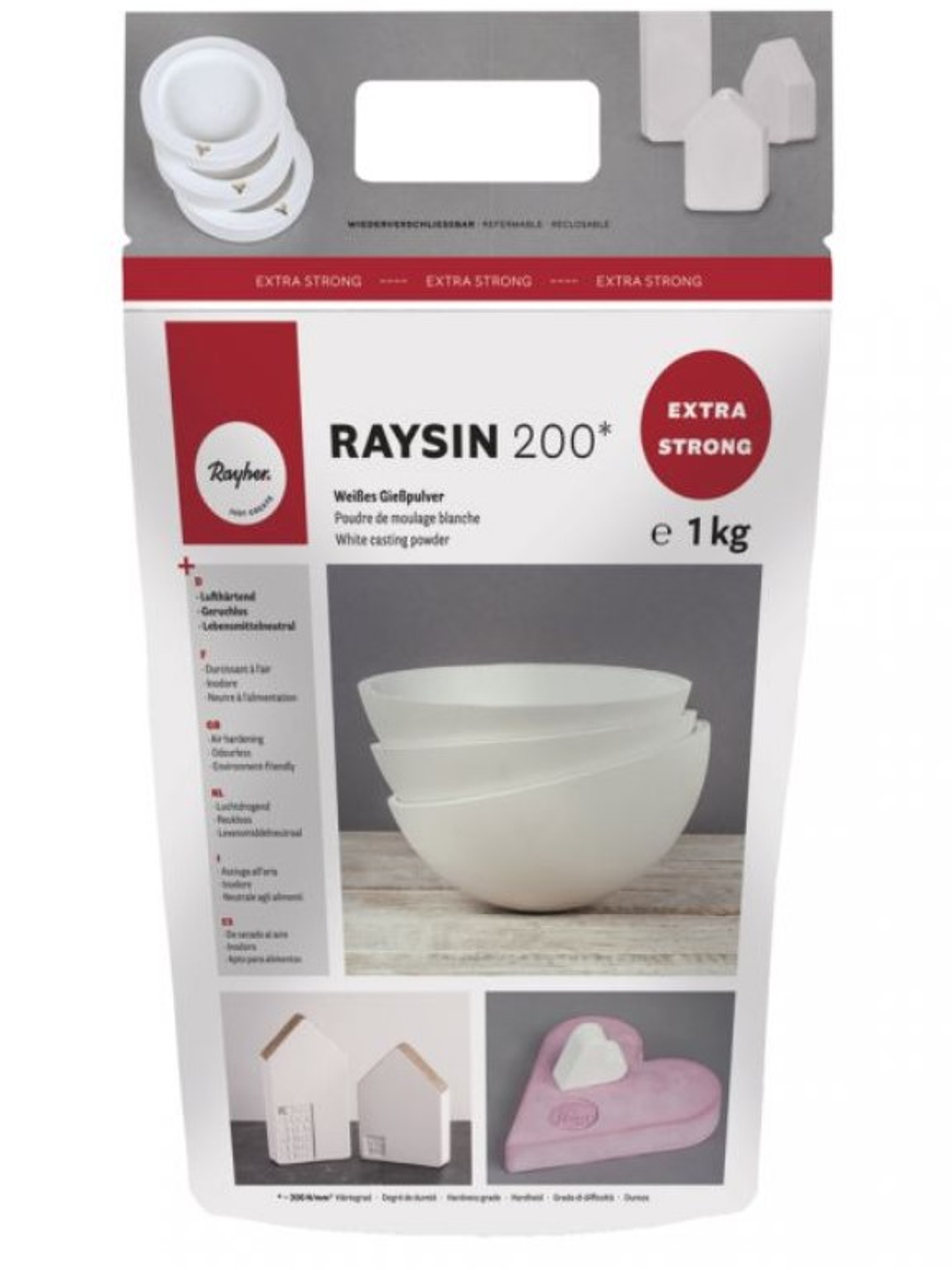 PO CERAMICO RAYSIN 200 WHITE 1KG RAYHER 1