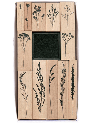 Carimbo Gramíneas 12 Selos