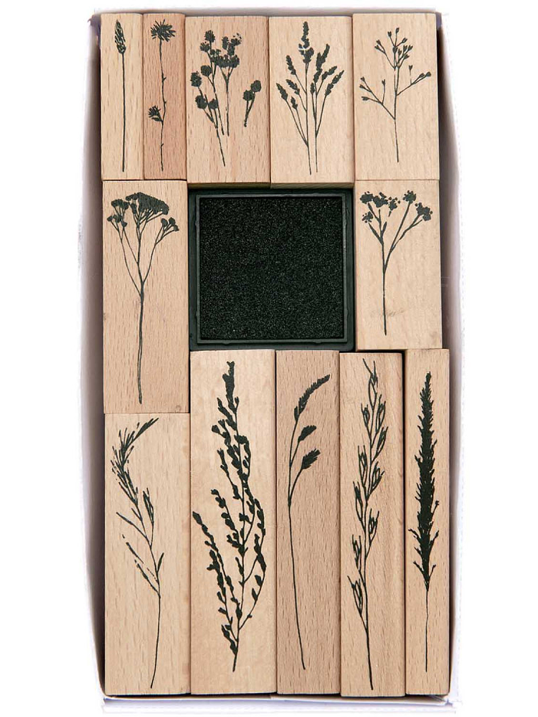 Carimbo Gramíneas 12 Selos 1