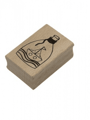 Carimbo  Garrafa com Barco