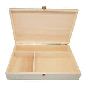 Caixa Batizado  3 div com fecho 