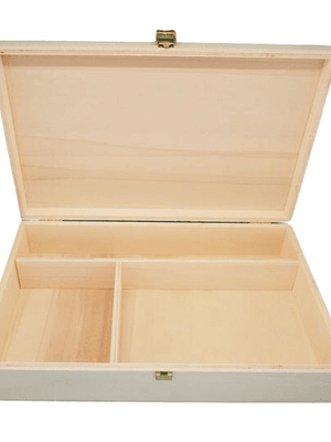 Caixa Batizado  3 div com fecho 