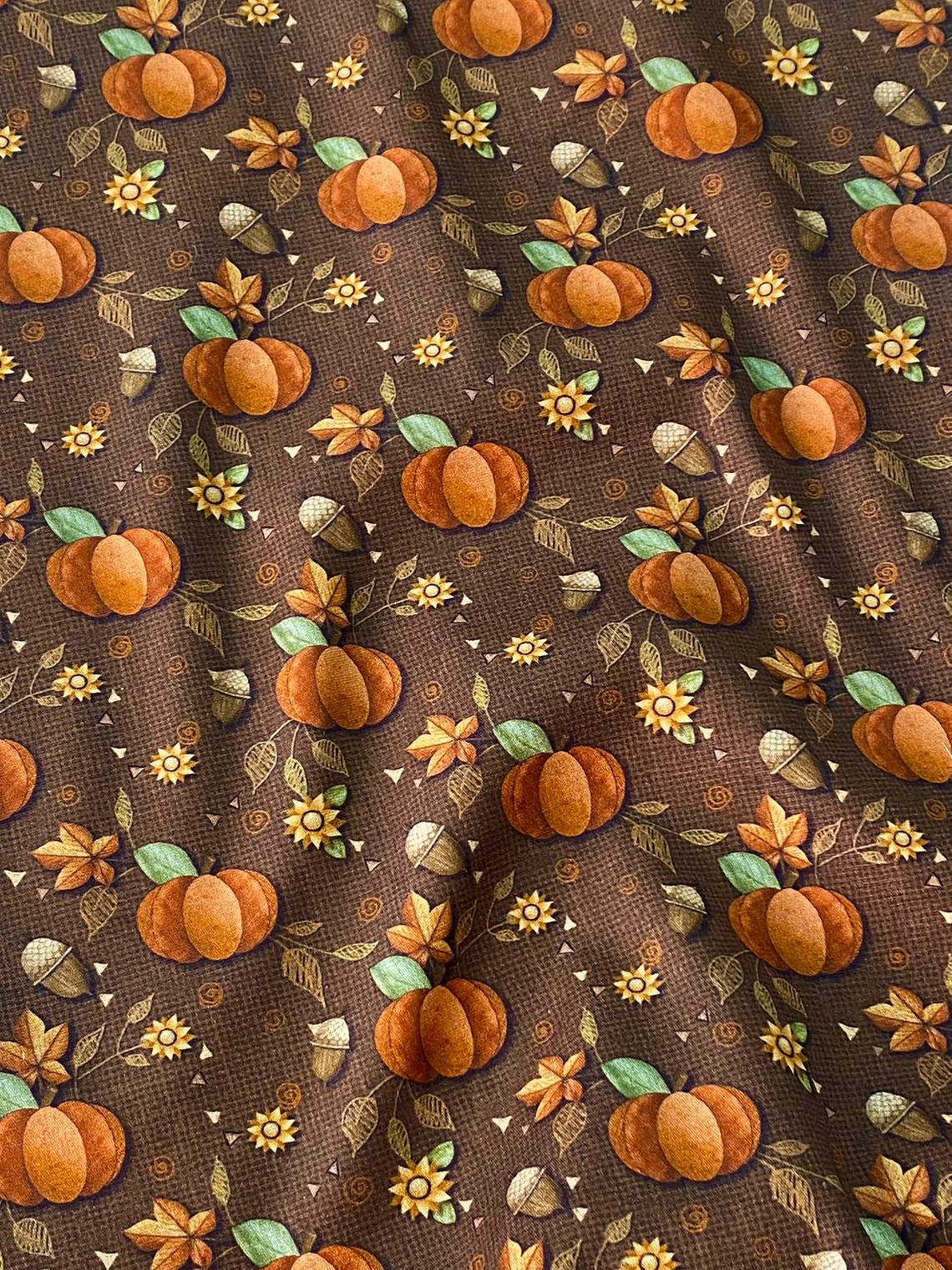 Tecido de outono com abóboras  1
