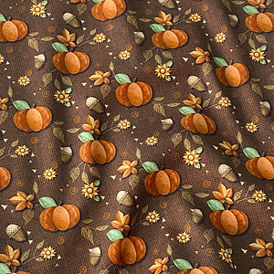 Tecido de outono com abóboras 