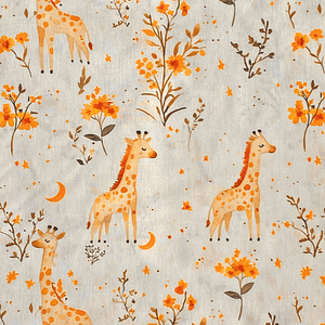 Tecido com girafas 