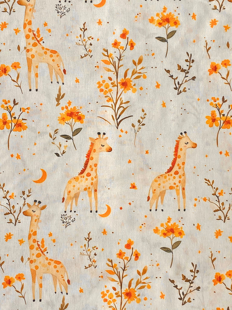 Tecido com girafas  1