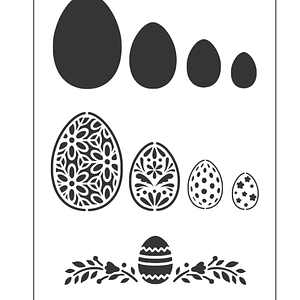 Stencil ovo de páscoa 20X30CM