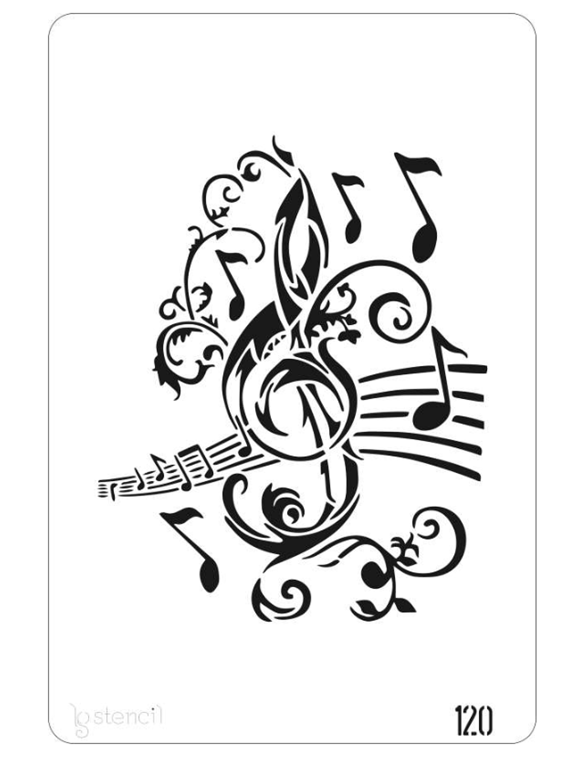 STENCIL 20X30CM MUSICA 1