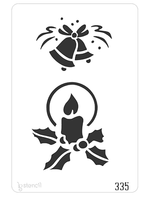 STENCIL 20X30CM AZEVINHO E SINO