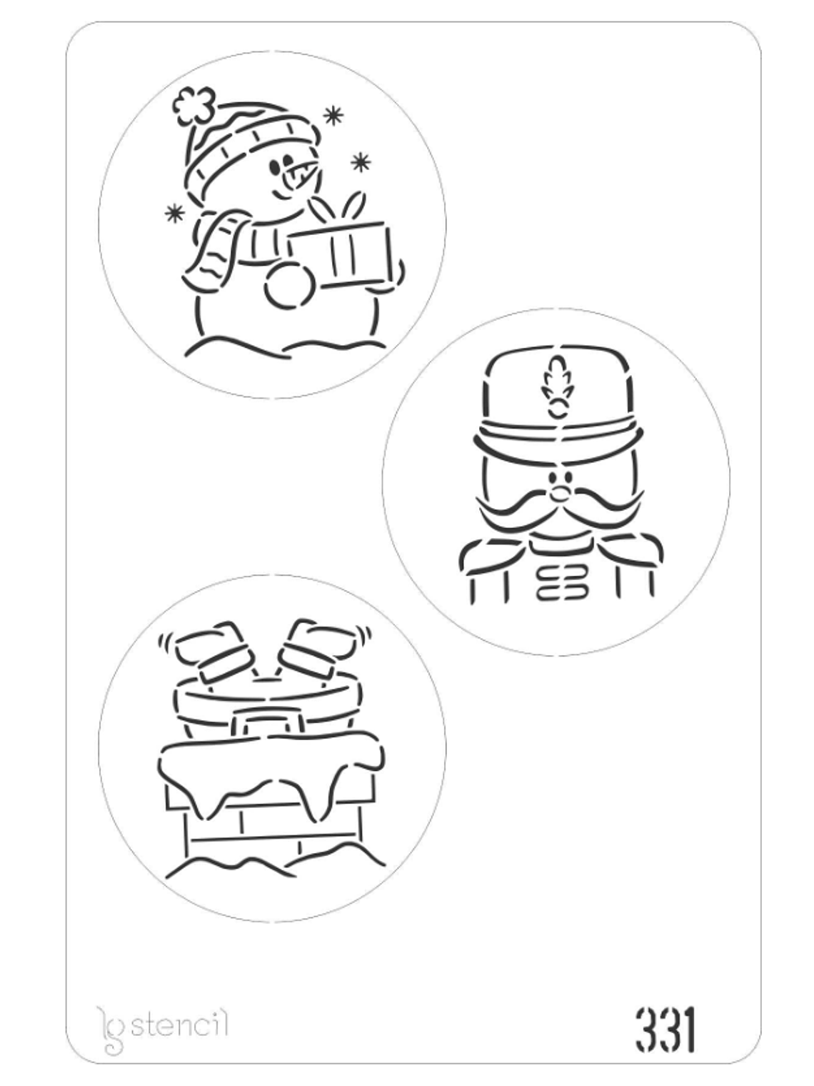 STENCIL 20X30CM BOLAS DE NATAL 1