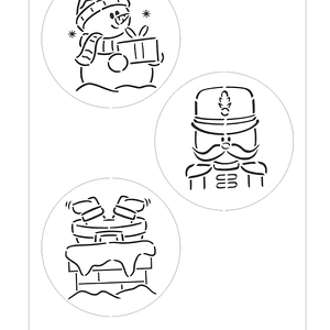 STENCIL 20X30CM BOLAS DE NATAL