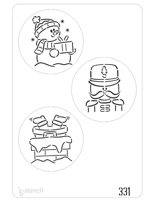 STENCIL 20X30CM BOLAS DE NATAL