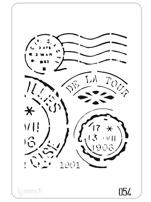 STENCIL 20X30CM SELOS