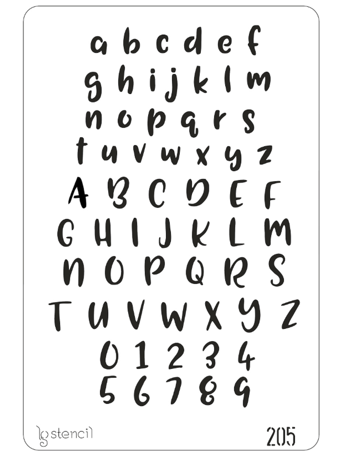 STENCIL 20X30CM ABECEDARIO E NÚMEROS 1
