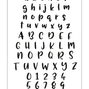 STENCIL 20X30CM ABECEDARIO E NÚMEROS