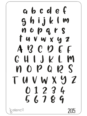 STENCIL 20X30CM ABECEDARIO E NÚMEROS