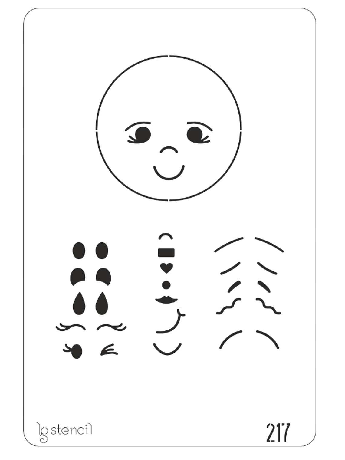 STENCIL 20X30CM SMILE 1