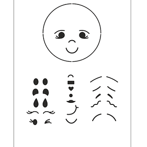 STENCIL 20X30CM SMILE