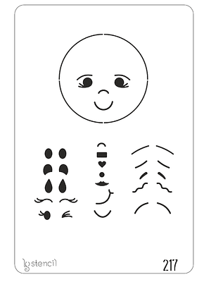 STENCIL 20X30CM SMILE