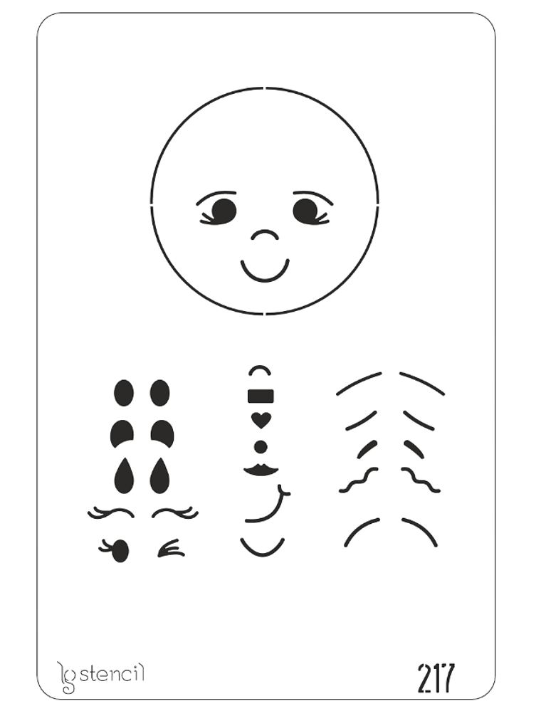 STENCIL 20X30CM SMILE 1